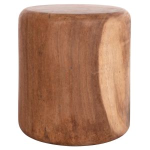 Кръгла маса-табуретка Tobi Hm9791.11 масивно дърво Suar - естествен цвят Φ39x42hсм.