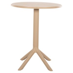 Round polypropylene table terrine cappuccino D61x77hcm Hm6124