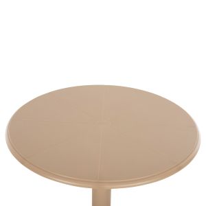 Round polypropylene table terrine cappuccino D61x77hcm Hm6124
