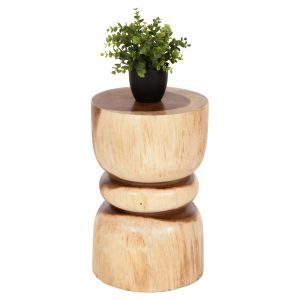 Round side table Bello Naturally Hm9900 solid soar in natural color D29x45hcm