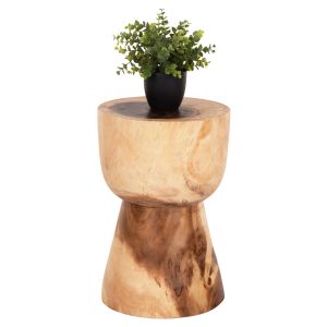 Round side table Mamba Hm9901 solid wood in natural color D30x46hcm