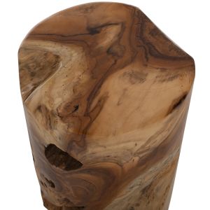 Round side table Naturally made of solid natural teak wood D30x45hcmhm9350