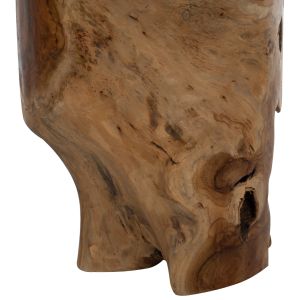 Round side table Naturally made of solid natural teak wood D30x45hcmhm9350