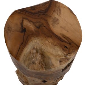 Round side table Naturally made of solid natural teak wood D30x45hcmhm9350