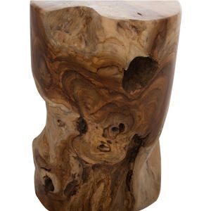 Round side table Naturally made of solid natural teak wood D30x45hcmhm9350