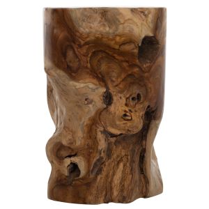 Round side table Naturally made of solid natural teak wood D30x45hcmhm9350