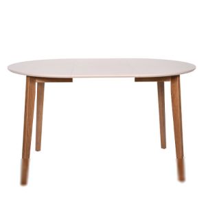 Round extendable dining table Maxs 90+40x75 in macchiato color
