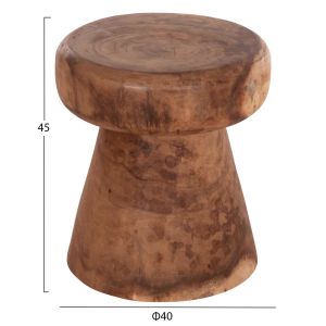 Round side table Cupre Hm9793.11 solid Suar wood - natural color Φ40x45hcm.