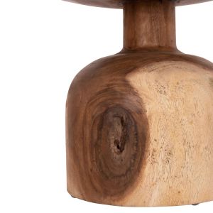 Round side table Pumbe-s Hm9892.11 solid suar wood in natural color Φ40x40hcm.