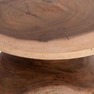 Round side table Pumbe-s Hm9892.11 solid suar wood in natural color Φ40x40hcm.