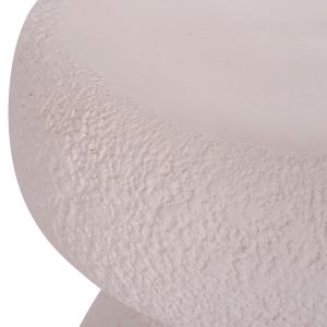 Кръгла табуретка Interon Santorini Hm18171.02 фиброцимент в бяло - Φ34x39всм.