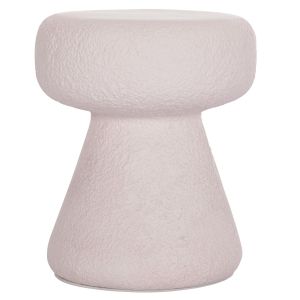 Кръгла табуретка Interon Santorini Hm18171.02 фиброцимент в бяло - Φ34x39всм.