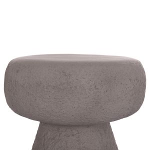 Кръгла табуретка Interon Santorini Hm18171.03 фибро цимент в сиво -- Φ34x39в см.