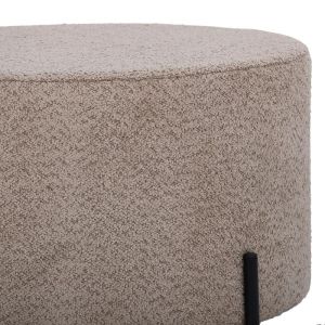 Кръгла табуретка Kristal цвят капучино 60x40см