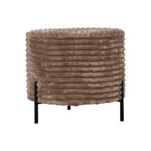 Кръгла табуретка New Lux Кафявa с размери 46х46х43cm