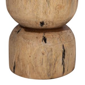 Кръгла табуретка-маса Febry Naturally Hm9753 дърво масив в естествен цвят с диаметър D35x45cm