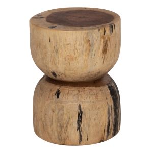 Кръгла табуретка-маса Febry Naturally Hm9753 дърво масив в естествен цвят с диаметър D35x45cm