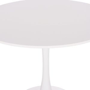 Round dining table Brolin Hm18141.01 Mdf board - metal base - white Φ90x73cm.