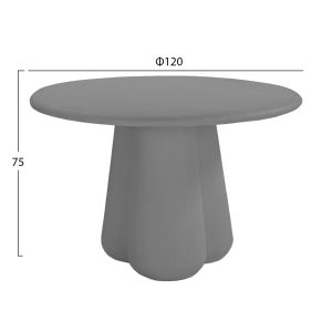 Round dining table Nayu Hm6583.01 gray fiber cement Φ120x75hcm.