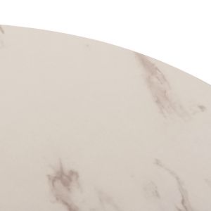Round dining table Rollo Hm9421.11 melamine in white marble metal legs Φ90x74hcm.