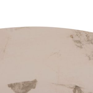 Round dining table Sedar Hm18326 ceramic top - creamy white metal legs Φ120x78hcm.