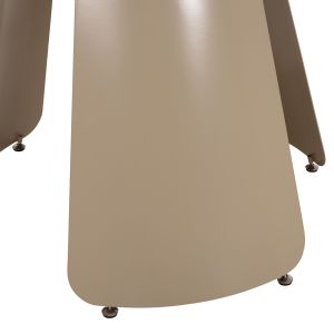 Round dining table Sedar Hm18326 ceramic top - creamy white metal legs Φ120x78hcm.
