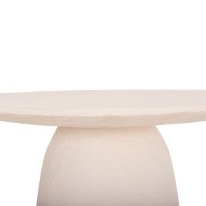Round dining table Seppo Hm18154.02 fiber cement in White-φ119.5x75.5hcm.