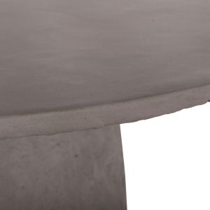 Round dining table Seppo Santorini Hm18154.03 fiber cement in Gray-φ119.5x75.5hcm.