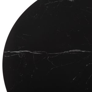 Кръгла трапезна маса Bold Memnon Sm18099 керамичен плот-метална черна основа D120x76всм.