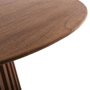 Round dining table Frantz solid pine wood Hm9388.11 in natural color D120x76.5hcm