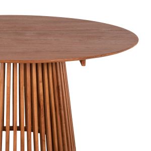 Round dining table Frantz solid pine wood in natural color D150x76hcm ημ9457,11