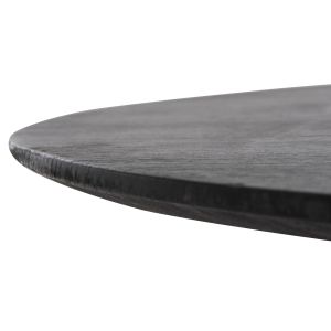 Кръгла трапезна маса Frantz масивно дърво минди в черно D150x75hcm