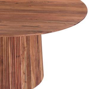 Round dining table Groot Hm9685 acacia solid wood in natural color D150x76hcm