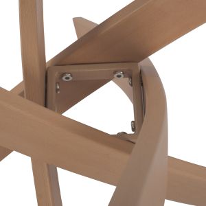 Round dining table Jada with metal legs and tempered glass Hm8733,02