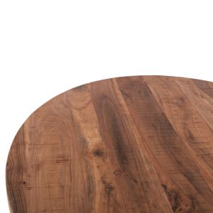 Round dining table Montana Superior solid wood top-acacia natural 4cm Φ150χ79hcm Hm9904