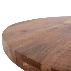 Round dining table Montana Superior solid wood top-acacia natural 4cm Φ150χ79hcm Hm9904