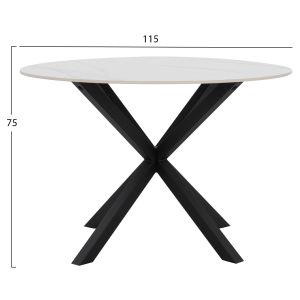 Round dining table technical stone with metal legs Hm9309,02