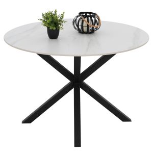 Round dining table technical stone with metal legs Hm9309,02