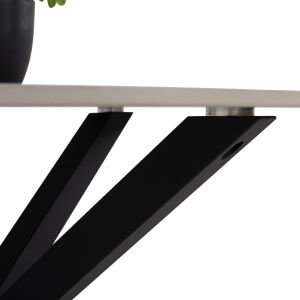 Round dining table technical stone with metal legs Hm9309,02