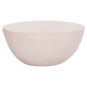 Round coffee table Allan Hm18162.02 fiber cement in light beige - Φ92x49in cm.