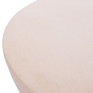 Round coffee table Allan Hm18162.02 fiber cement in light beige - Φ92x49in cm.