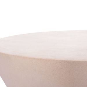 Round coffee table Allan Hm18162.02 fiber cement in light beige - Φ92x49in cm.