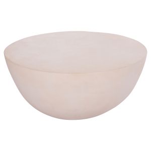 Round coffee table Allan Hm18162.02 fiber cement in light beige - Φ92x49in cm.