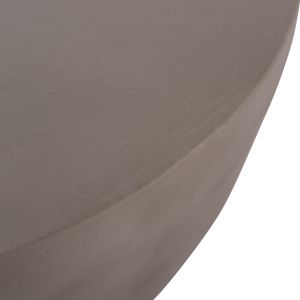 Round coffee table Allan Santorini Hm18162.03 fiber cement in Gray-φ92x49h cm.