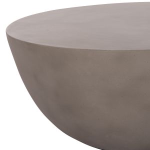 Round coffee table Allan Santorini Hm18162.03 fiber cement in Gray-φ92x49h cm.