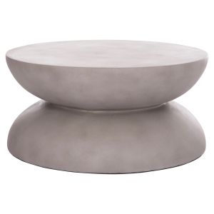 Round coffee table Anna Santorini Hm18158.03 fiber cement in gray -- Φ92x44.5 cm.
