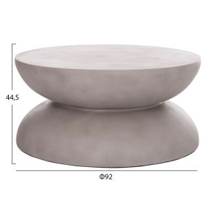 Round coffee table Anna Santorini Hm18158.03 fiber cement in gray -- Φ92x44.5 cm.