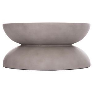 Round coffee table Anna Santorini Hm18158.03 fiber cement in gray -- Φ92x44.5 cm.