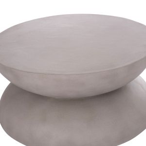 Round coffee table Anna Santorini Hm18158.03 fiber cement in gray -- Φ92x44.5 cm.