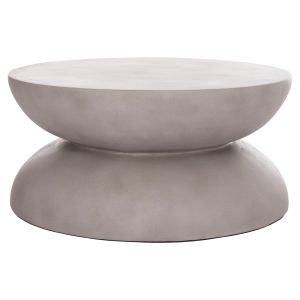 Round coffee table Anna Santorini Hm18158.03 fiber cement in gray -- Φ92x44.5 cm.